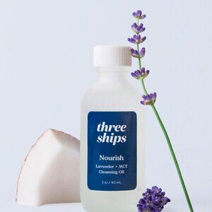 three ships Nourish‎ Lavender + MCT Cleansing Facial Oil - NEW